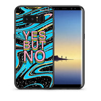 Thumbnail for Θήκη Samsung Note 8 Yes But No από τη Smartfits με σχέδιο στο πίσω μέρος και μαύρο περίβλημα | Samsung Note 8 Yes But No case with colorful back and black bezels