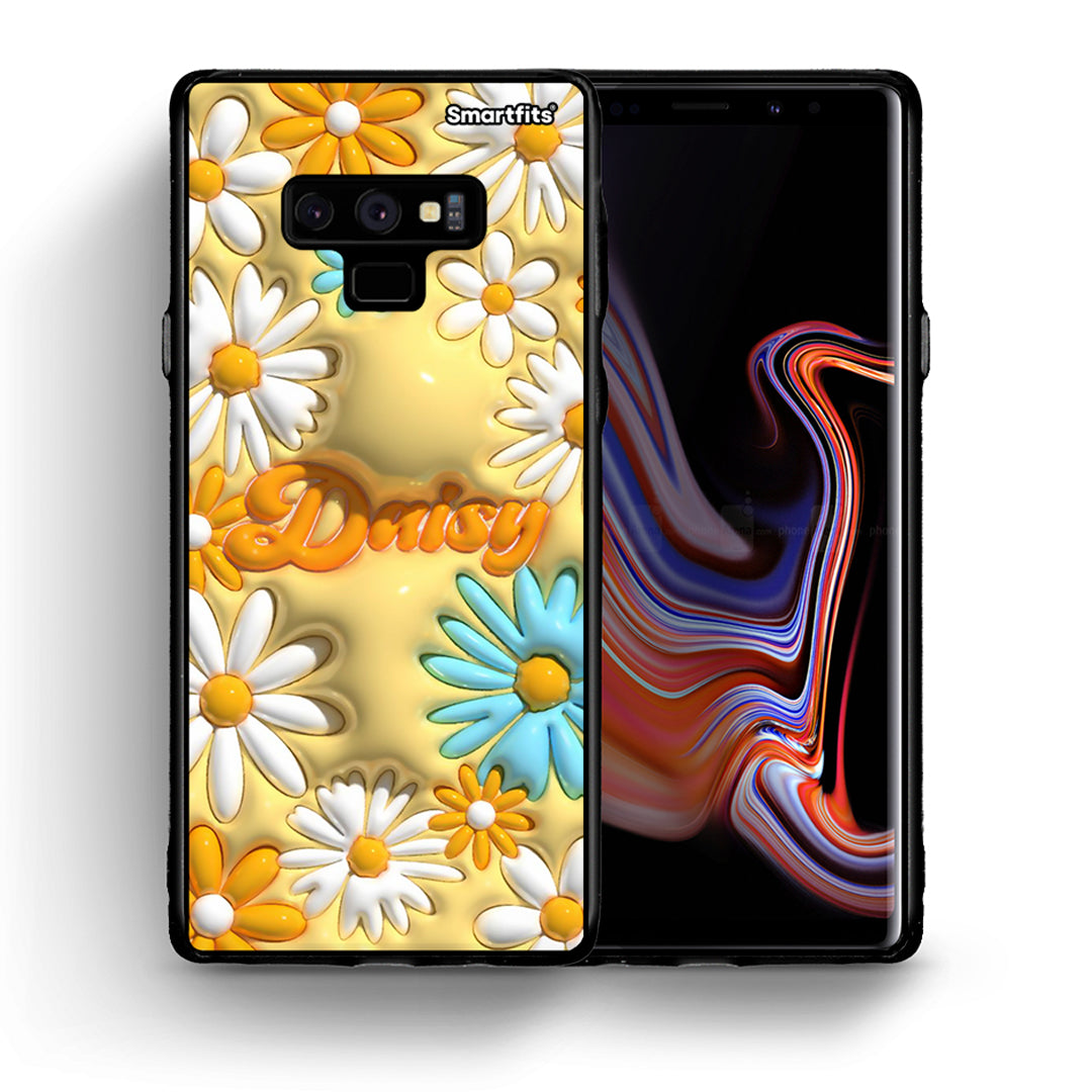 Θήκη Samsung Note 9 Bubble Daisies από τη Smartfits με σχέδιο στο πίσω μέρος και μαύρο περίβλημα | Samsung Note 9 Bubble Daisies case with colorful back and black bezels