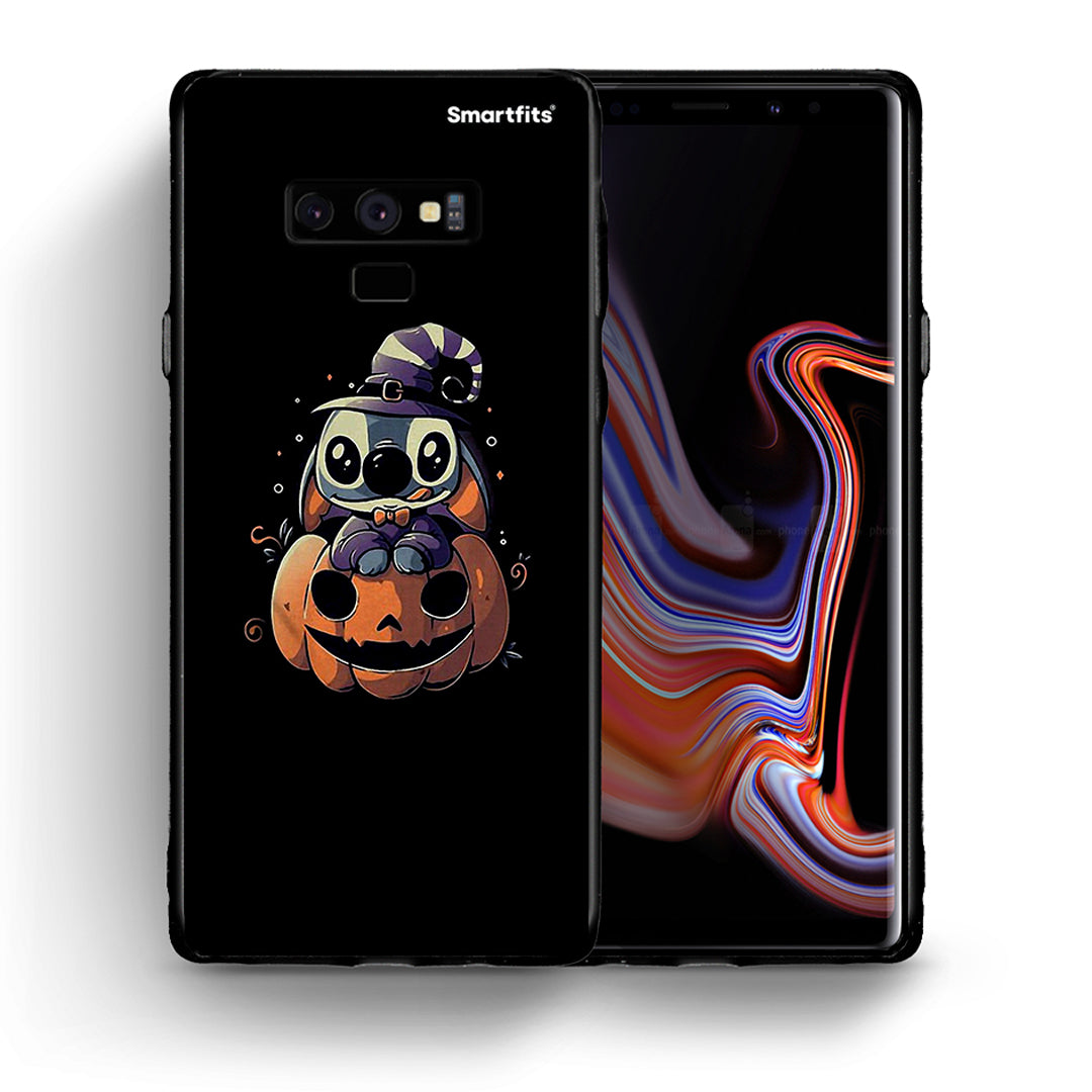 Θήκη Samsung Note 9 Halloween Stitch από τη Smartfits με σχέδιο στο πίσω μέρος και μαύρο περίβλημα | Samsung Note 9 Halloween Stitch case with colorful back and black bezels