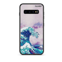 Thumbnail for samsung s10 plus Blue Waves θήκη από τη Smartfits με σχέδιο στο πίσω μέρος και μαύρο περίβλημα | Smartphone case with colorful back and black bezels by Smartfits