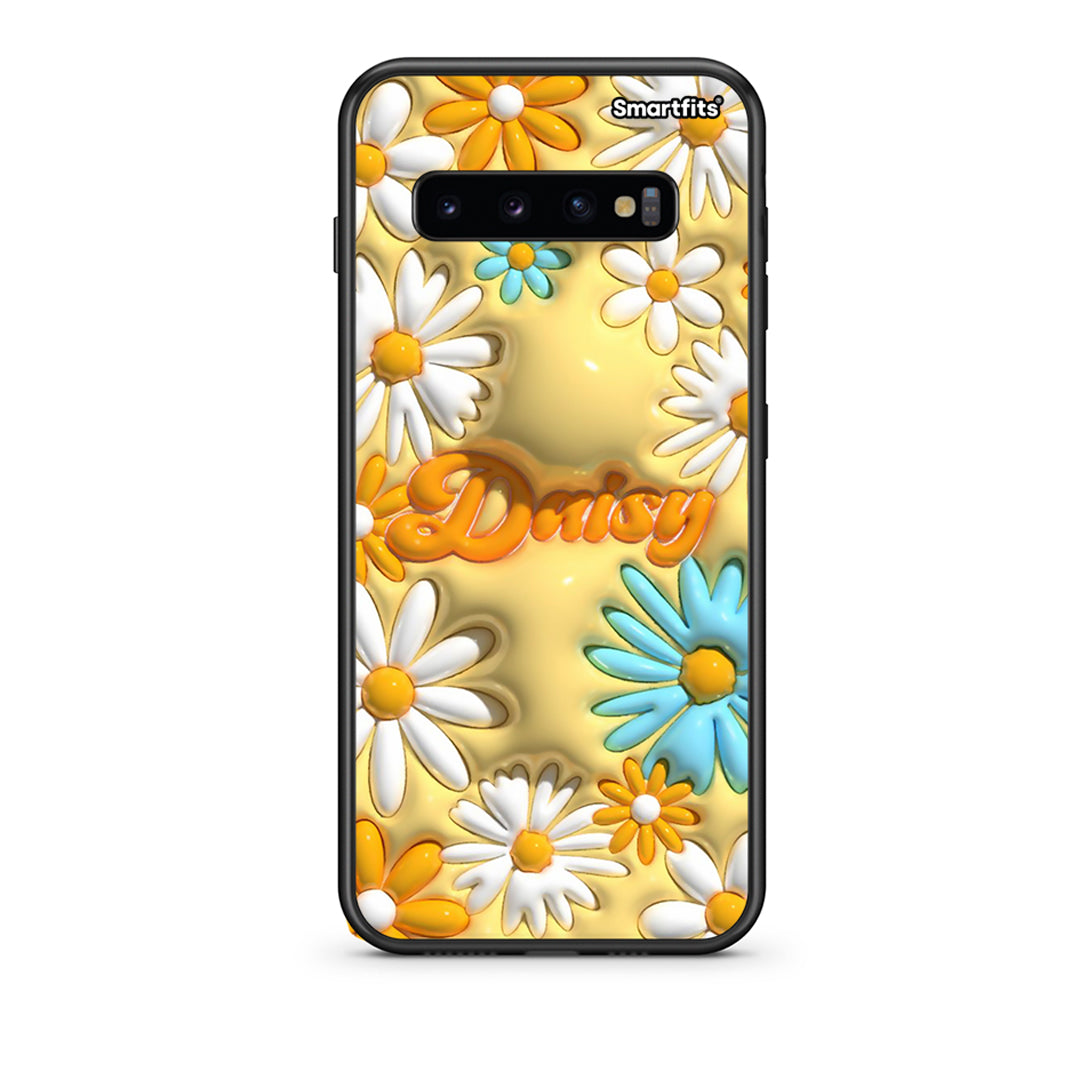 samsung s10 Bubble Daisies θήκη από τη Smartfits με σχέδιο στο πίσω μέρος και μαύρο περίβλημα | Smartphone case with colorful back and black bezels by Smartfits