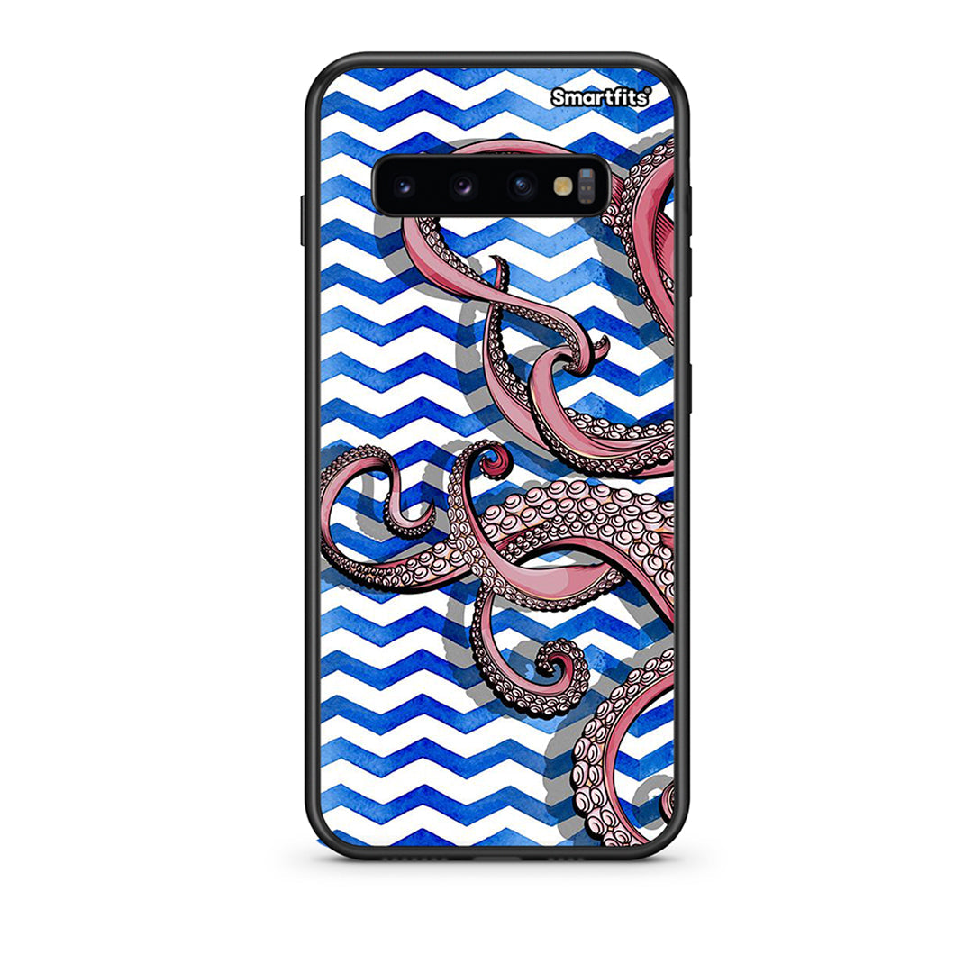 samsung s10 Chevron Devilfish θήκη από τη Smartfits με σχέδιο στο πίσω μέρος και μαύρο περίβλημα | Smartphone case with colorful back and black bezels by Smartfits