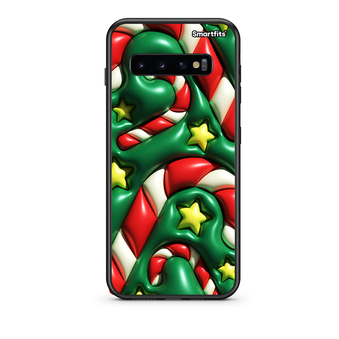 samsung s10 plus Christmas Bubbles θήκη από τη Smartfits με σχέδιο στο πίσω μέρος και μαύρο περίβλημα | Smartphone case with colorful back and black bezels by Smartfits