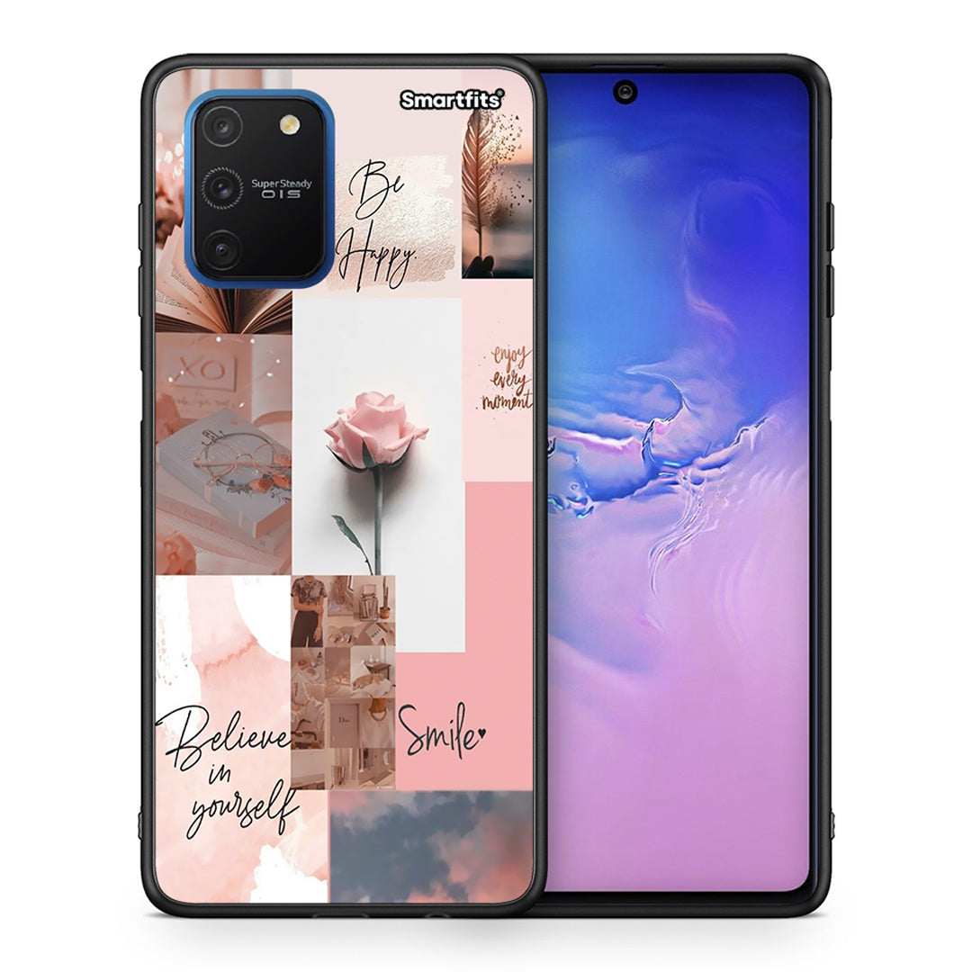 Θήκη Samsung Galaxy S10 Lite Aesthetic Collage από τη Smartfits με σχέδιο στο πίσω μέρος και μαύρο περίβλημα | Samsung Galaxy S10 Lite Aesthetic Collage case with colorful back and black bezels