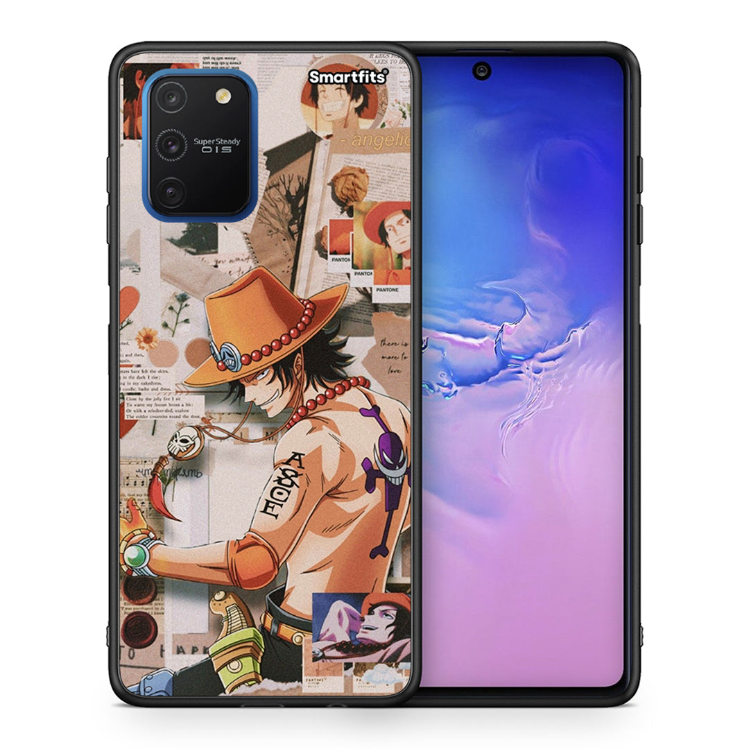 Θήκη Samsung Galaxy S10 Lite Anime Collage από τη Smartfits με σχέδιο στο πίσω μέρος και μαύρο περίβλημα | Samsung Galaxy S10 Lite Anime Collage case with colorful back and black bezels