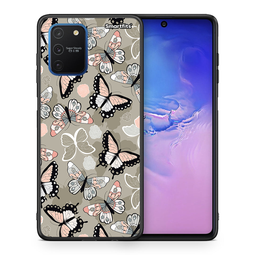 Θήκη Samsung Galaxy S10 Lite Butterflies Boho από τη Smartfits με σχέδιο στο πίσω μέρος και μαύρο περίβλημα | Samsung Galaxy S10 Lite Butterflies Boho case with colorful back and black bezels