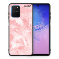 Thumbnail for Θήκη Samsung Galaxy S10 Lite Pink Feather Boho από τη Smartfits με σχέδιο στο πίσω μέρος και μαύρο περίβλημα | Samsung Galaxy S10 Lite Pink Feather Boho case with colorful back and black bezels