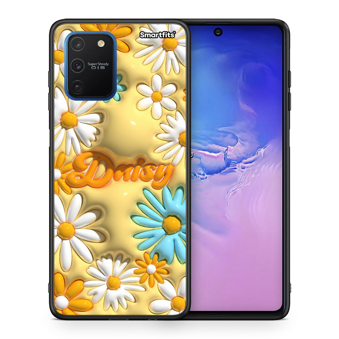 Θήκη Samsung Galaxy S10 Lite Bubble Daisies από τη Smartfits με σχέδιο στο πίσω μέρος και μαύρο περίβλημα | Samsung Galaxy S10 Lite Bubble Daisies case with colorful back and black bezels