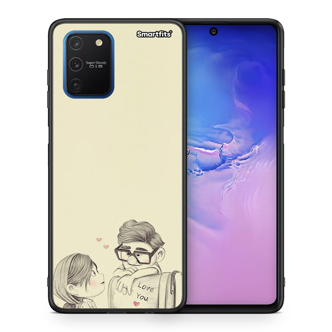 Θήκη Samsung Galaxy S10 Lite Carl And Ellie από τη Smartfits με σχέδιο στο πίσω μέρος και μαύρο περίβλημα | Samsung Galaxy S10 Lite Carl And Ellie case with colorful back and black bezels