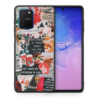 Thumbnail for Θήκη Samsung Galaxy S10 Lite Christmas Happiness από τη Smartfits με σχέδιο στο πίσω μέρος και μαύρο περίβλημα | Samsung Galaxy S10 Lite Christmas Happiness case with colorful back and black bezels