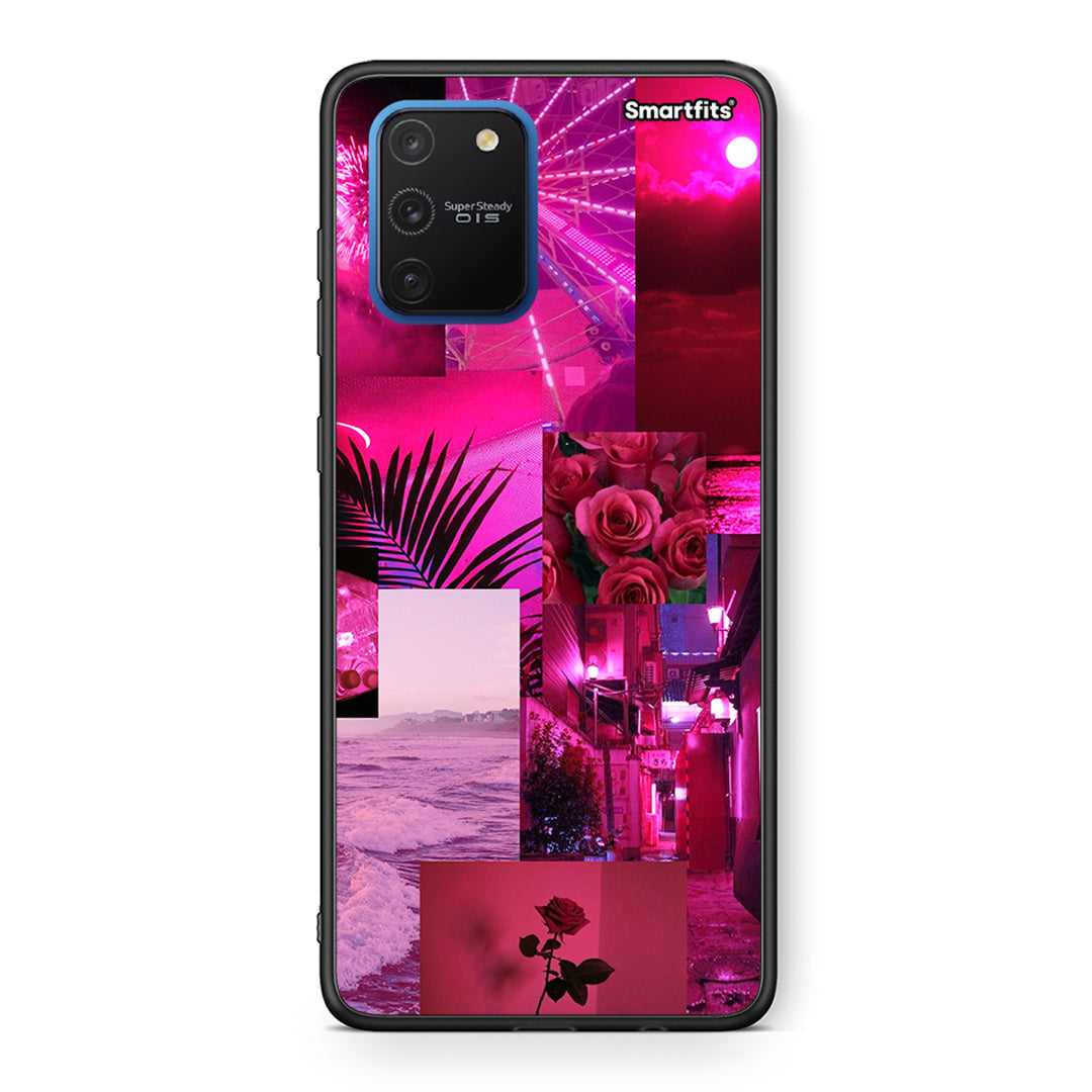 Samsung Galaxy S10 Lite Collage Red Roses Θήκη Αγίου Βαλεντίνου από τη Smartfits με σχέδιο στο πίσω μέρος και μαύρο περίβλημα | Smartphone case with colorful back and black bezels by Smartfits