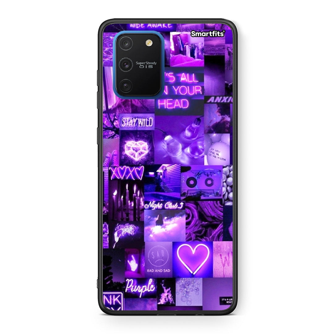 Samsung Galaxy S10 Lite Collage Stay Wild Θήκη Αγίου Βαλεντίνου από τη Smartfits με σχέδιο στο πίσω μέρος και μαύρο περίβλημα | Smartphone case with colorful back and black bezels by Smartfits