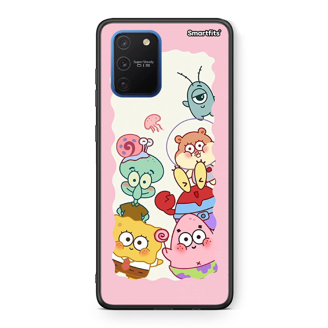 Samsung Galaxy S10 Lite Cute Companion θήκη από τη Smartfits με σχέδιο στο πίσω μέρος και μαύρο περίβλημα | Smartphone case with colorful back and black bezels by Smartfits