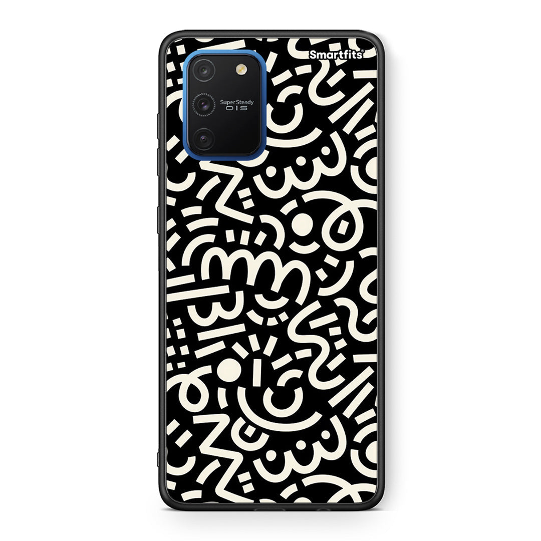 Samsung Galaxy S10 Lite Doodle Art Θήκη από τη Smartfits με σχέδιο στο πίσω μέρος και μαύρο περίβλημα | Smartphone case with colorful back and black bezels by Smartfits