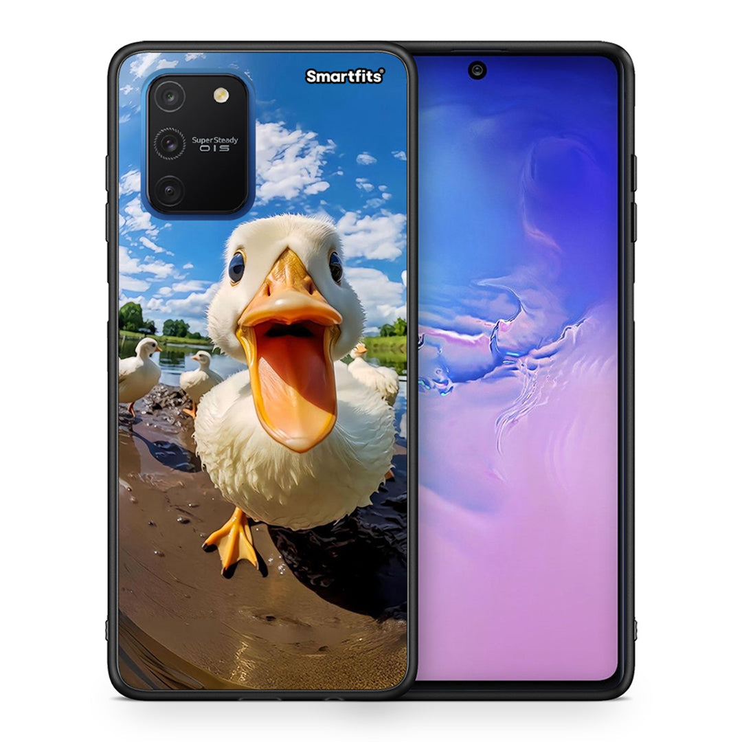 Θήκη Samsung Galaxy S10 Lite Duck Face από τη Smartfits με σχέδιο στο πίσω μέρος και μαύρο περίβλημα | Samsung Galaxy S10 Lite Duck Face case with colorful back and black bezels