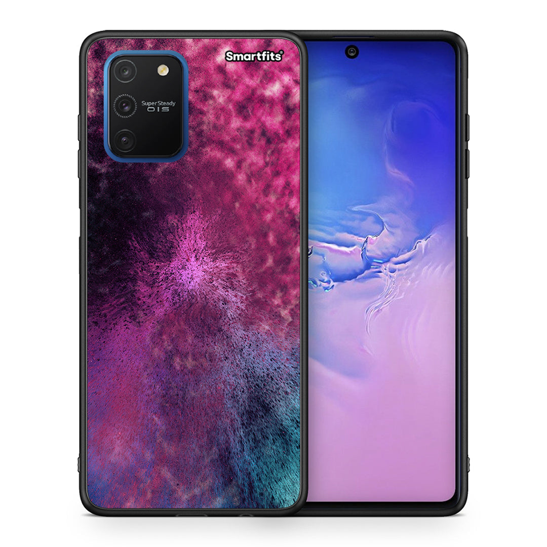 Θήκη Samsung Galaxy S10 Lite Aurora Galaxy από τη Smartfits με σχέδιο στο πίσω μέρος και μαύρο περίβλημα | Samsung Galaxy S10 Lite Aurora Galaxy case with colorful back and black bezels