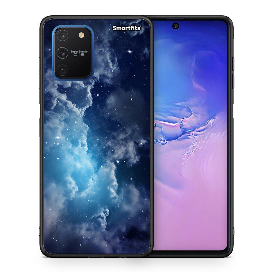 Θήκη Samsung Galaxy S10 Lite Blue Sky Galaxy από τη Smartfits με σχέδιο στο πίσω μέρος και μαύρο περίβλημα | Samsung Galaxy S10 Lite Blue Sky Galaxy case with colorful back and black bezels