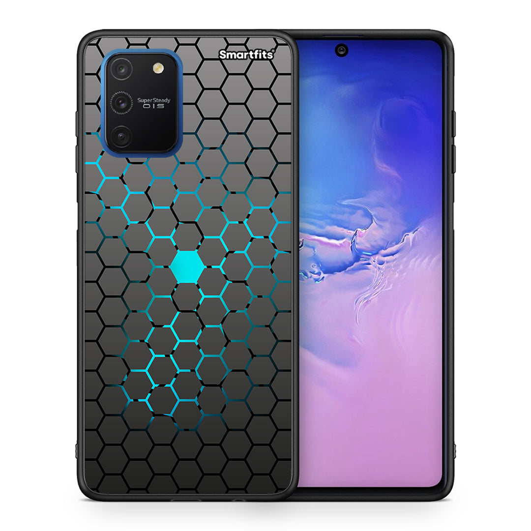 Θήκη Samsung Galaxy S10 Lite Hexagonal Geometric από τη Smartfits με σχέδιο στο πίσω μέρος και μαύρο περίβλημα | Samsung Galaxy S10 Lite Hexagonal Geometric case with colorful back and black bezels