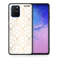 Thumbnail for Θήκη Samsung Galaxy S10 Lite Luxury White Geometric από τη Smartfits με σχέδιο στο πίσω μέρος και μαύρο περίβλημα | Samsung Galaxy S10 Lite Luxury White Geometric case with colorful back and black bezels