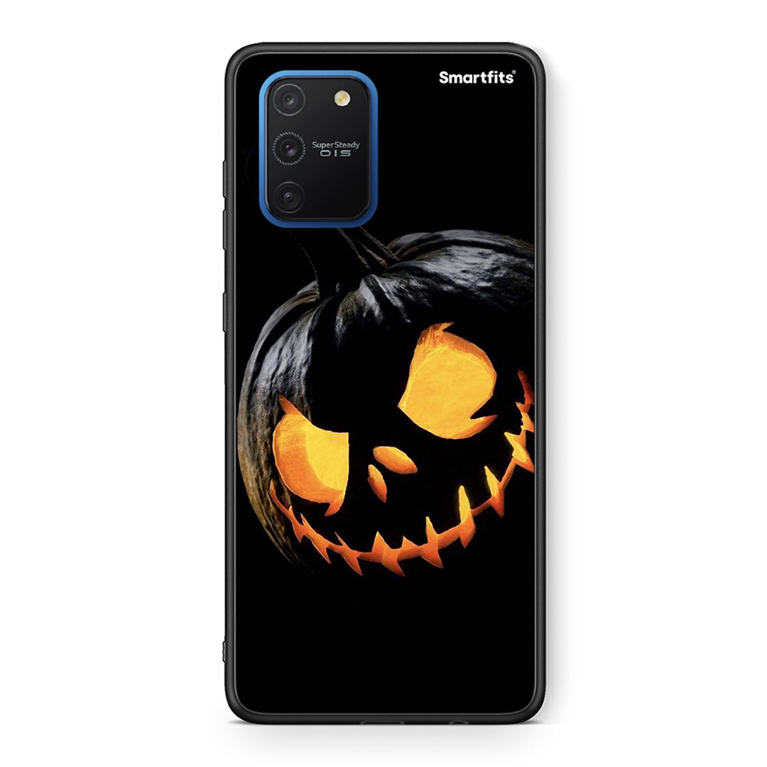 Samsung Galaxy S10 Lite Halloween Scary Pumpkin Θήκη από τη Smartfits με σχέδιο στο πίσω μέρος και μαύρο περίβλημα | Smartphone case with colorful back and black bezels by Smartfits