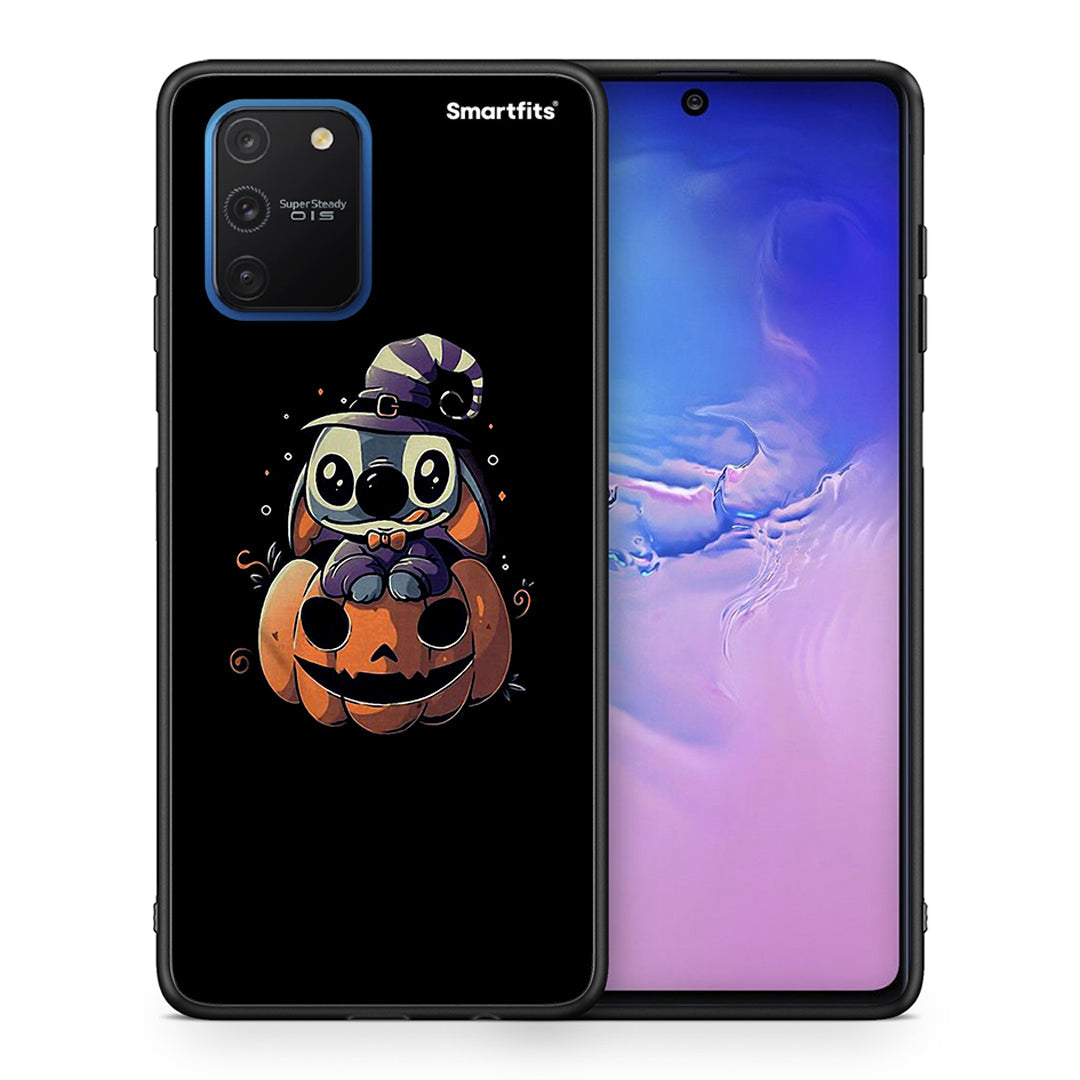 Θήκη Samsung Galaxy S10 Lite Halloween Stitch από τη Smartfits με σχέδιο στο πίσω μέρος και μαύρο περίβλημα | Samsung Galaxy S10 Lite Halloween Stitch case with colorful back and black bezels