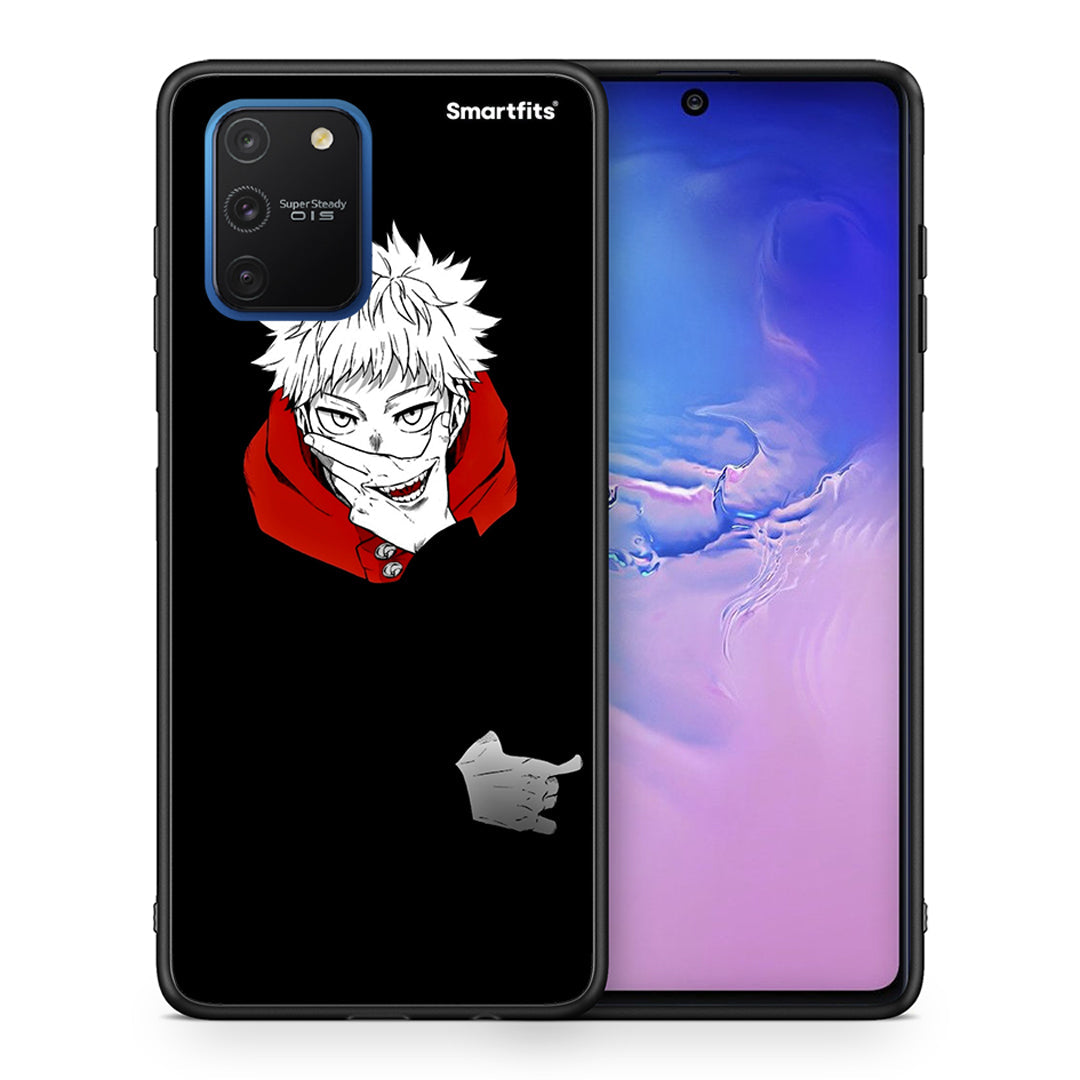 Θήκη Samsung Galaxy S10 Lite Itadori Anime από τη Smartfits με σχέδιο στο πίσω μέρος και μαύρο περίβλημα | Samsung Galaxy S10 Lite Itadori Anime case with colorful back and black bezels