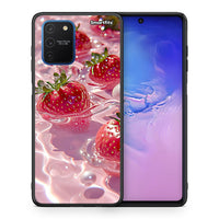 Thumbnail for Θήκη Samsung Galaxy S10 Lite Juicy Strawberries από τη Smartfits με σχέδιο στο πίσω μέρος και μαύρο περίβλημα | Samsung Galaxy S10 Lite Juicy Strawberries case with colorful back and black bezels