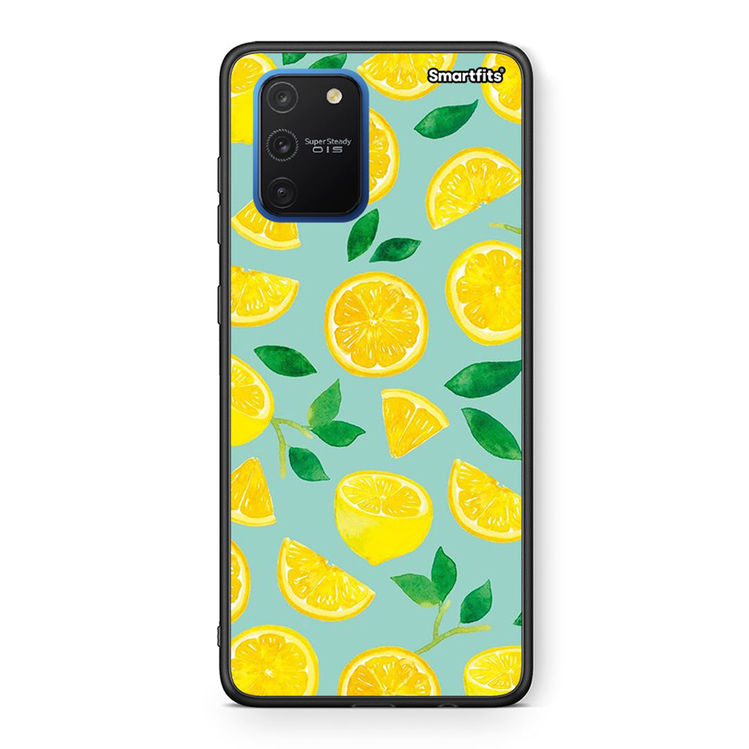 Samsung Galaxy S10 Lite Lemons θήκη από τη Smartfits με σχέδιο στο πίσω μέρος και μαύρο περίβλημα | Smartphone case with colorful back and black bezels by Smartfits