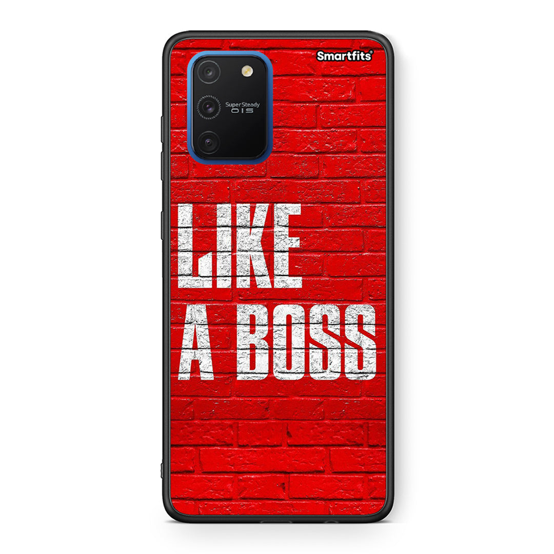 Samsung Galaxy S10 Lite Like A Boss θήκη από τη Smartfits με σχέδιο στο πίσω μέρος και μαύρο περίβλημα | Smartphone case with colorful back and black bezels by Smartfits