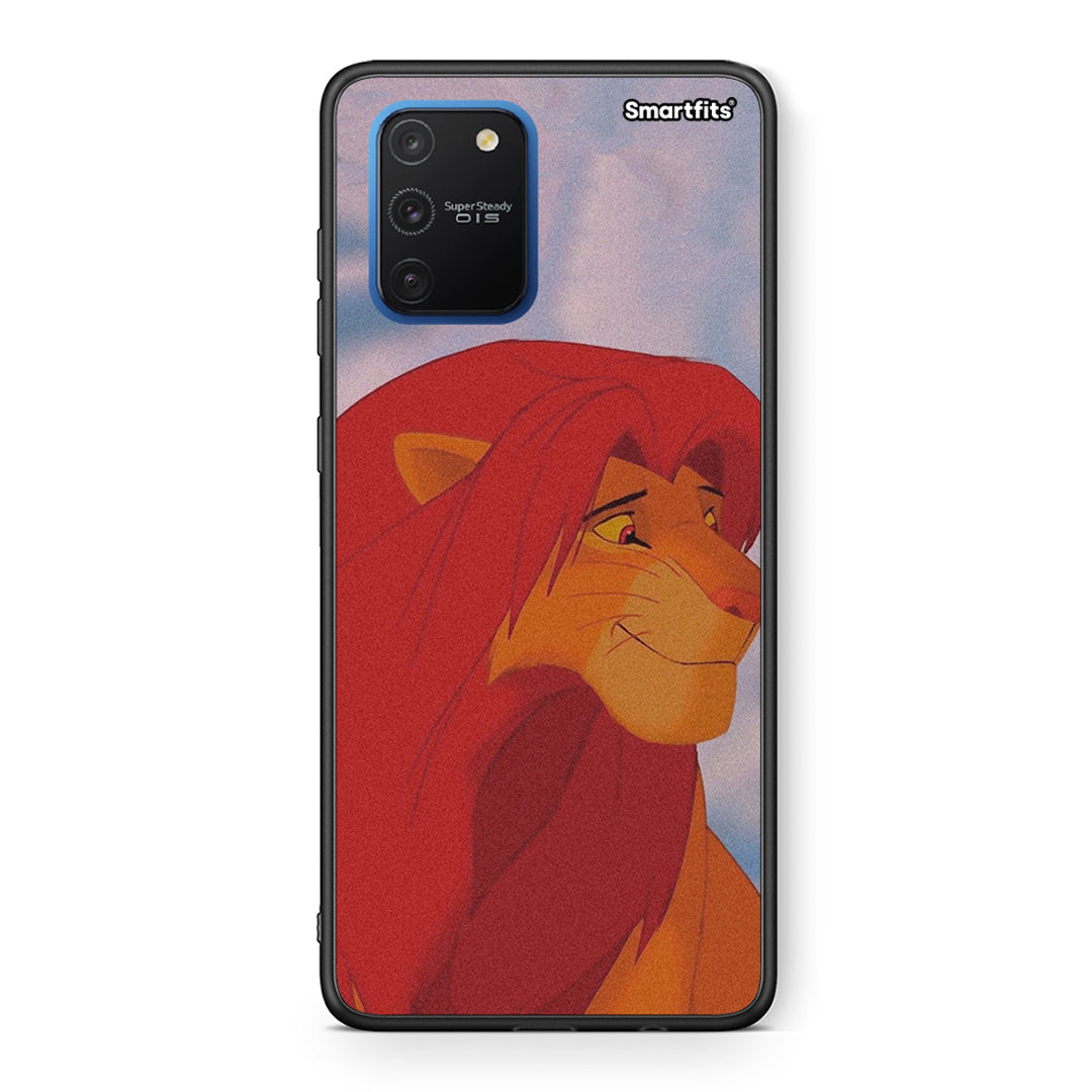 Samsung Galaxy S10 Lite Lion Love 1 Θήκη Αγίου Βαλεντίνου από τη Smartfits με σχέδιο στο πίσω μέρος και μαύρο περίβλημα | Smartphone case with colorful back and black bezels by Smartfits