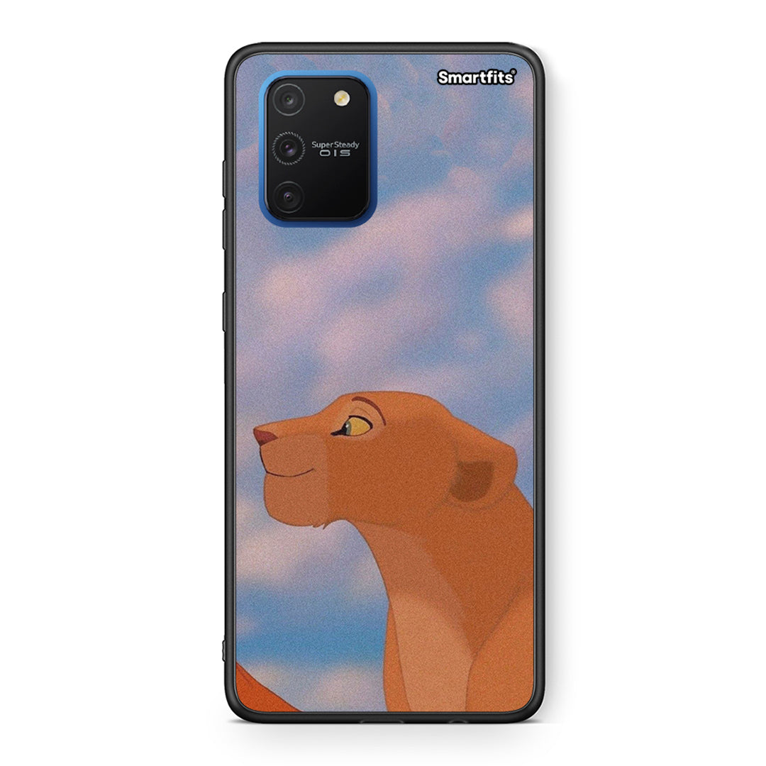 Samsung Galaxy S10 Lite Lion Love 2 Θήκη Αγίου Βαλεντίνου από τη Smartfits με σχέδιο στο πίσω μέρος και μαύρο περίβλημα | Smartphone case with colorful back and black bezels by Smartfits