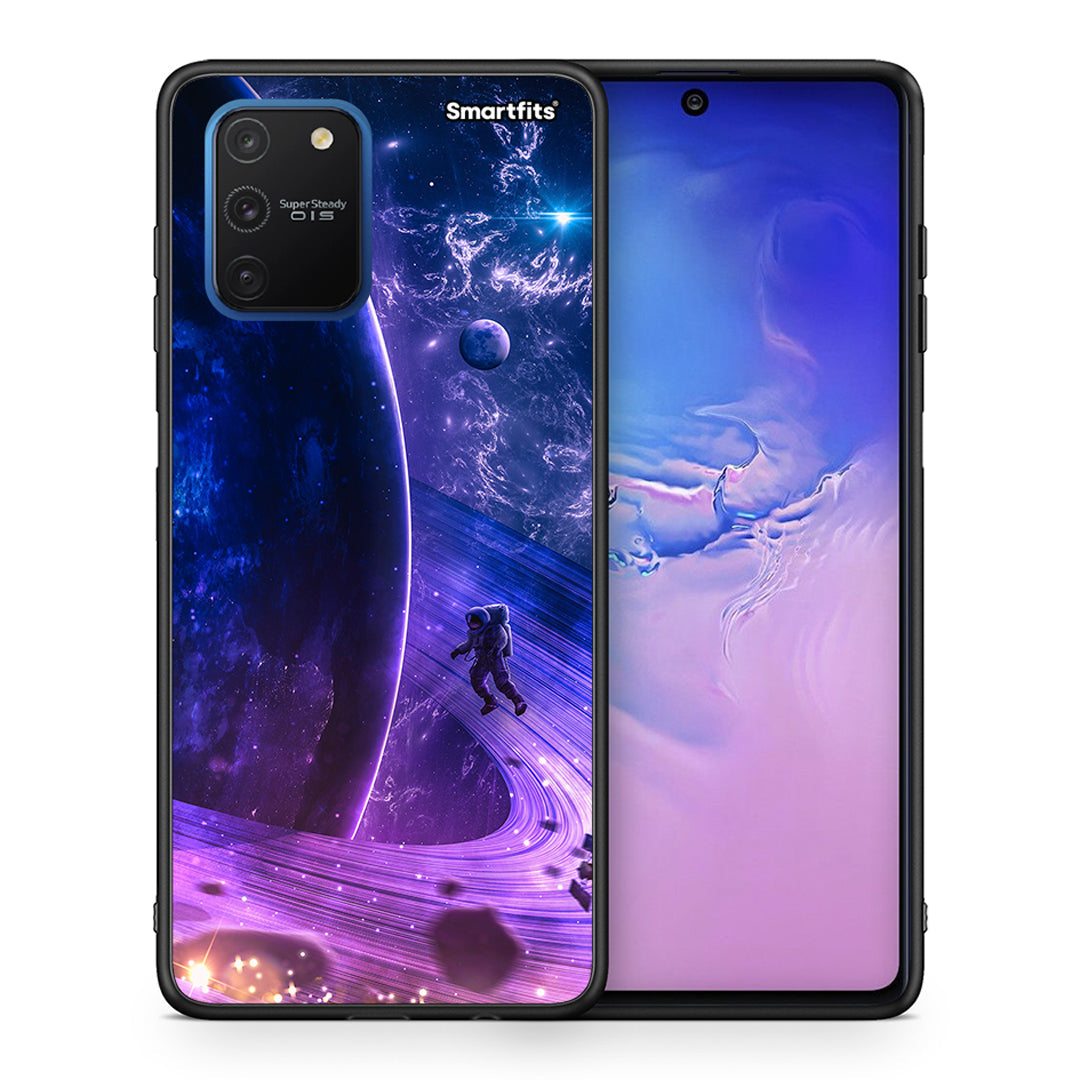 Θήκη Samsung Galaxy S10 Lite Lost Astronaut από τη Smartfits με σχέδιο στο πίσω μέρος και μαύρο περίβλημα | Samsung Galaxy S10 Lite Lost Astronaut case with colorful back and black bezels