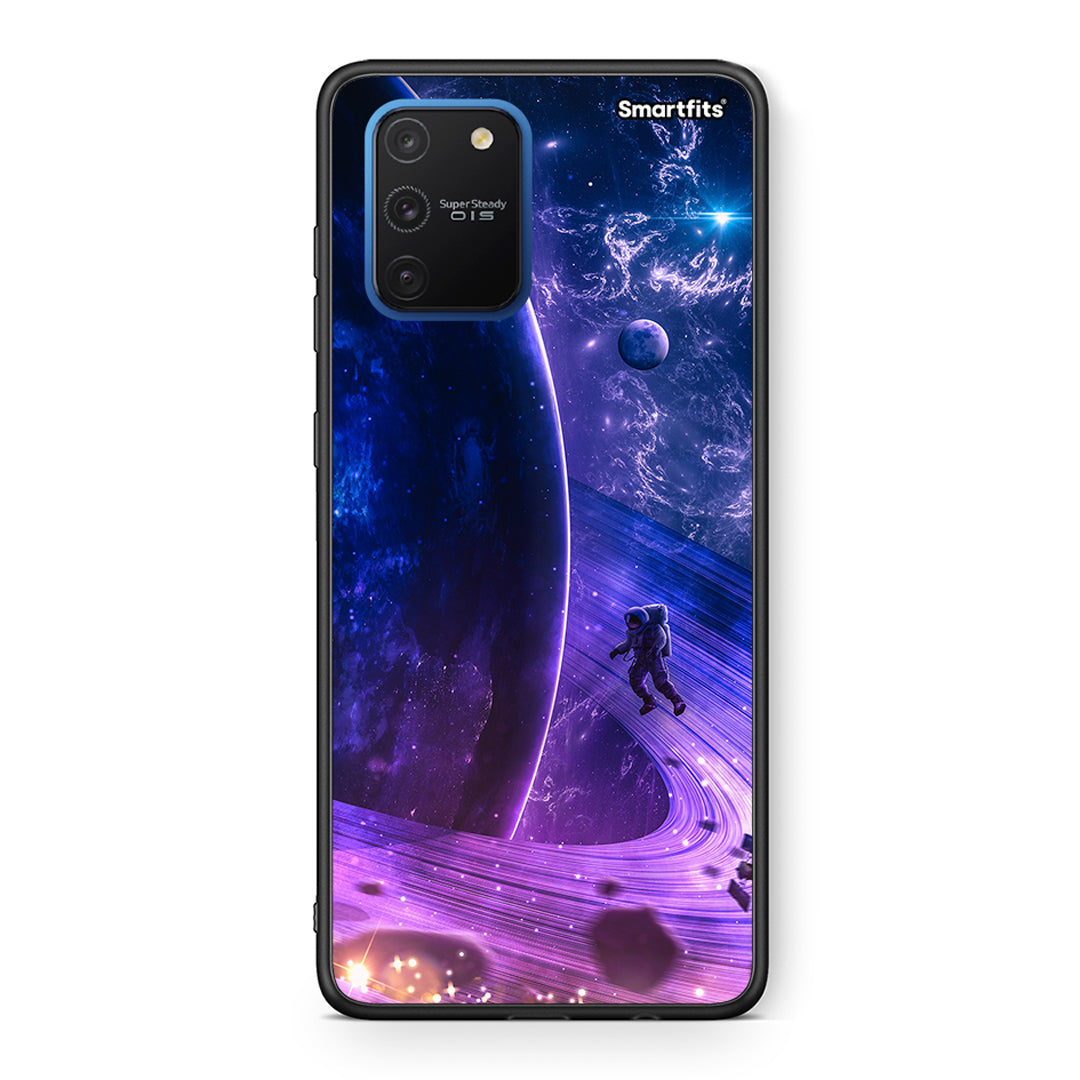 Samsung Galaxy S10 Lite Lost Astronaut θήκη από τη Smartfits με σχέδιο στο πίσω μέρος και μαύρο περίβλημα | Smartphone case with colorful back and black bezels by Smartfits