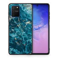 Thumbnail for Θήκη Samsung Galaxy S10 Lite Marble Blue από τη Smartfits με σχέδιο στο πίσω μέρος και μαύρο περίβλημα | Samsung Galaxy S10 Lite Marble Blue case with colorful back and black bezels