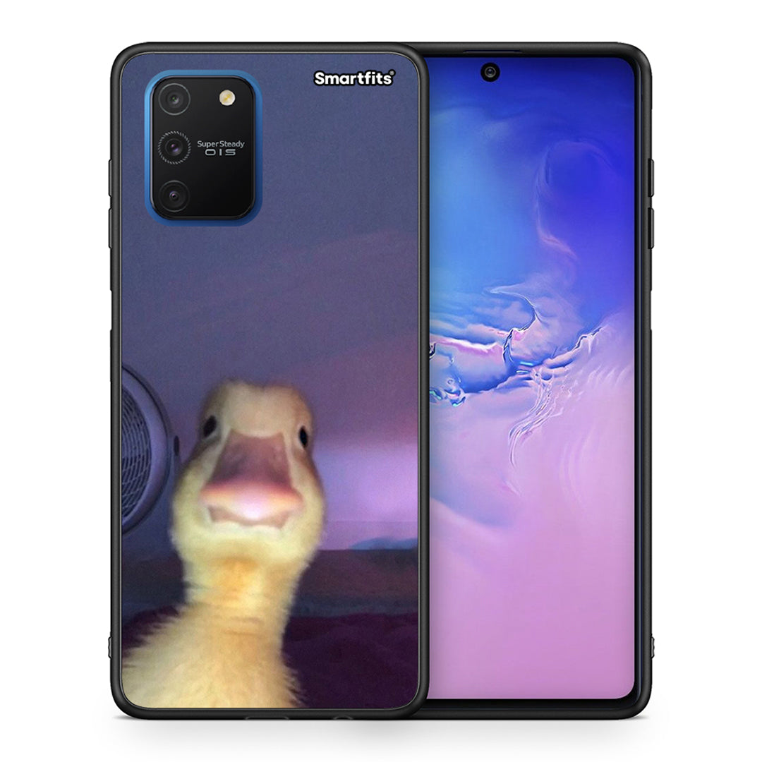 Θήκη Samsung Galaxy S10 Lite Meme Duck από τη Smartfits με σχέδιο στο πίσω μέρος και μαύρο περίβλημα | Samsung Galaxy S10 Lite Meme Duck case with colorful back and black bezels