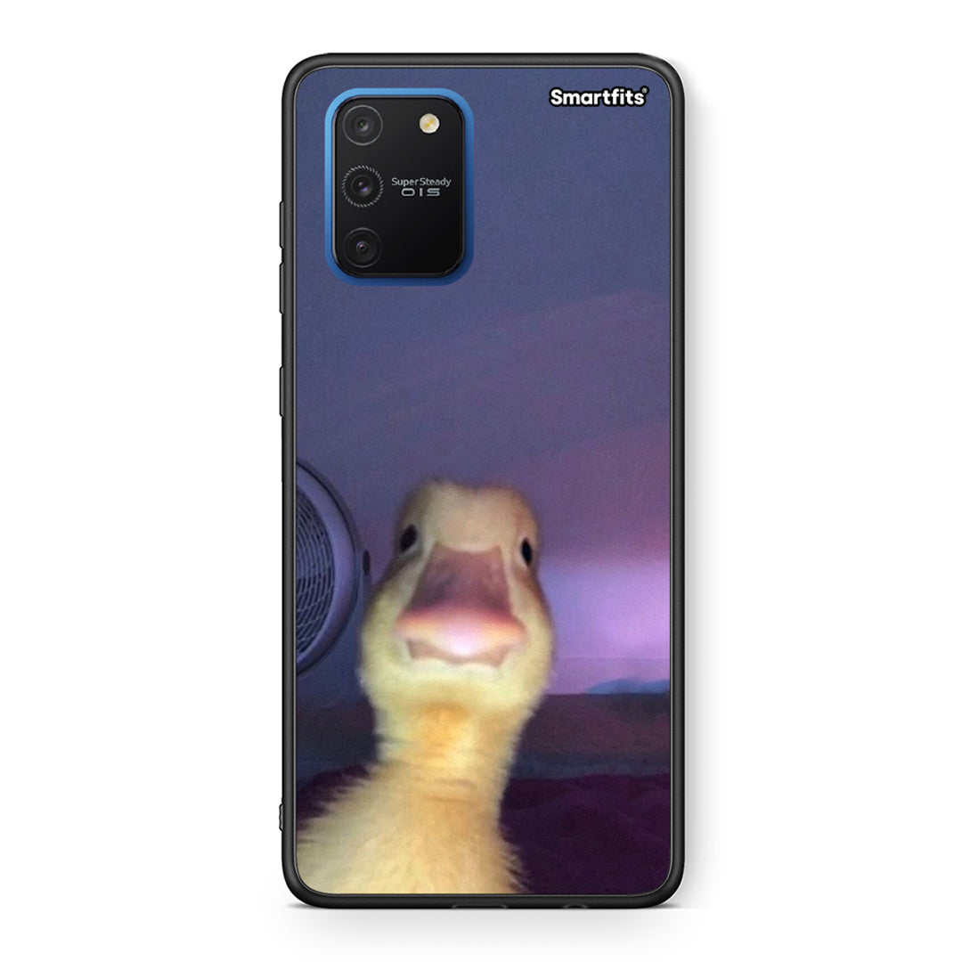 Samsung Galaxy S10 Lite Meme Duck θήκη από τη Smartfits με σχέδιο στο πίσω μέρος και μαύρο περίβλημα | Smartphone case with colorful back and black bezels by Smartfits