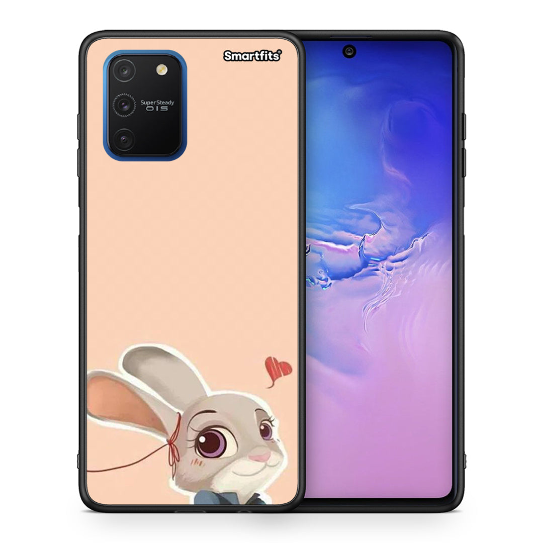 Θήκη Samsung Galaxy S10 Lite Nick Wilde And Judy Hopps Love 2 από τη Smartfits με σχέδιο στο πίσω μέρος και μαύρο περίβλημα | Samsung Galaxy S10 Lite Nick Wilde And Judy Hopps Love 2 case with colorful back and black bezels