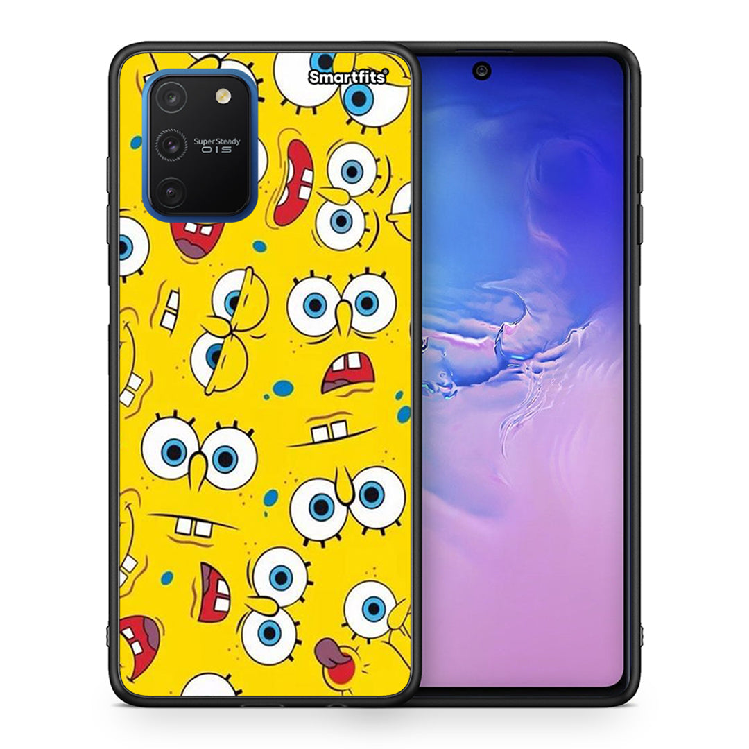 Θήκη Samsung Galaxy S10 Lite Sponge PopArt από τη Smartfits με σχέδιο στο πίσω μέρος και μαύρο περίβλημα | Samsung Galaxy S10 Lite Sponge PopArt case with colorful back and black bezels