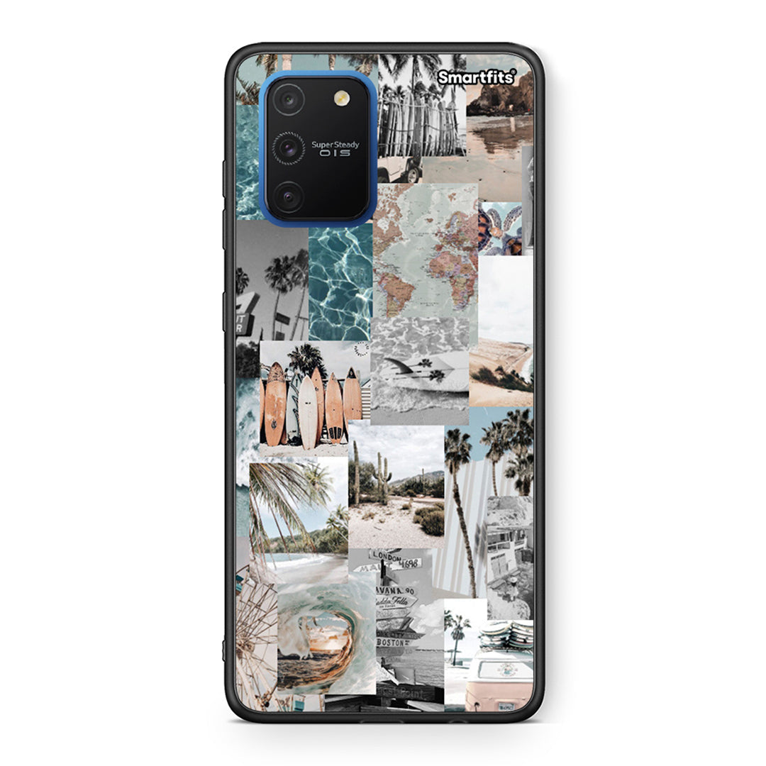 Samsung Galaxy S10 Lite Retro Beach Life Θήκη από τη Smartfits με σχέδιο στο πίσω μέρος και μαύρο περίβλημα | Smartphone case with colorful back and black bezels by Smartfits