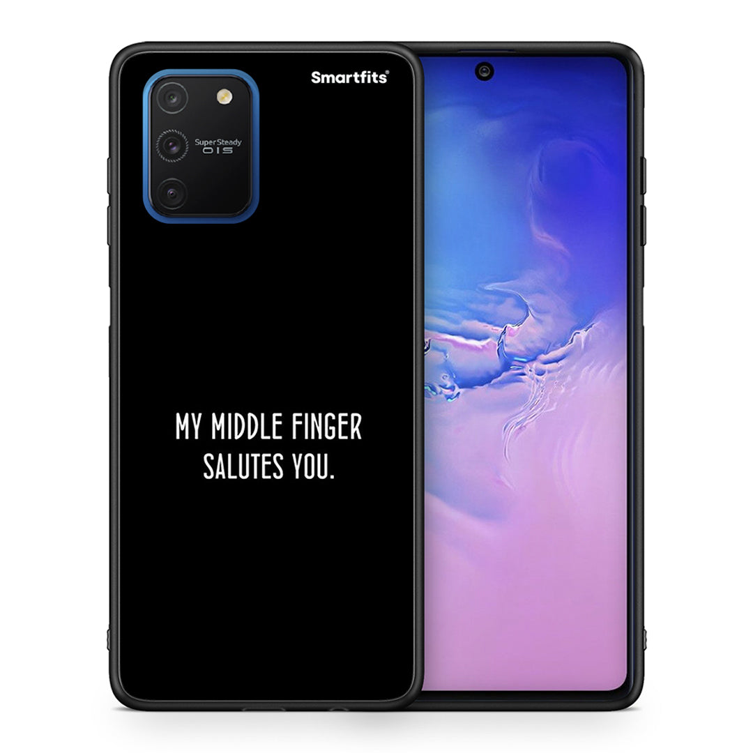 Θήκη Samsung Galaxy S10 Lite Salute από τη Smartfits με σχέδιο στο πίσω μέρος και μαύρο περίβλημα | Samsung Galaxy S10 Lite Salute case with colorful back and black bezels