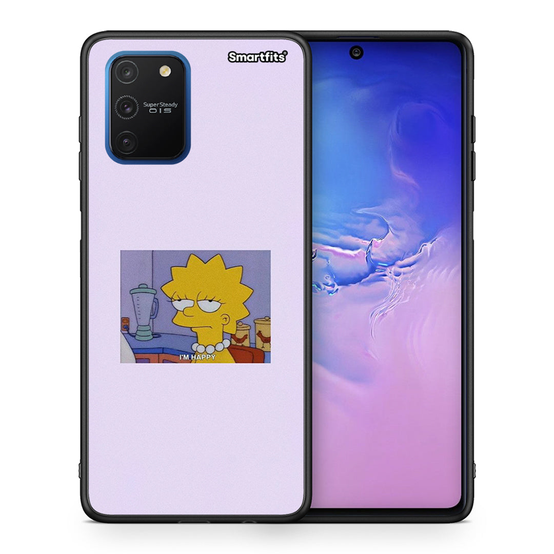 Θήκη Samsung Galaxy S10 Lite So Happy από τη Smartfits με σχέδιο στο πίσω μέρος και μαύρο περίβλημα | Samsung Galaxy S10 Lite So Happy case with colorful back and black bezels