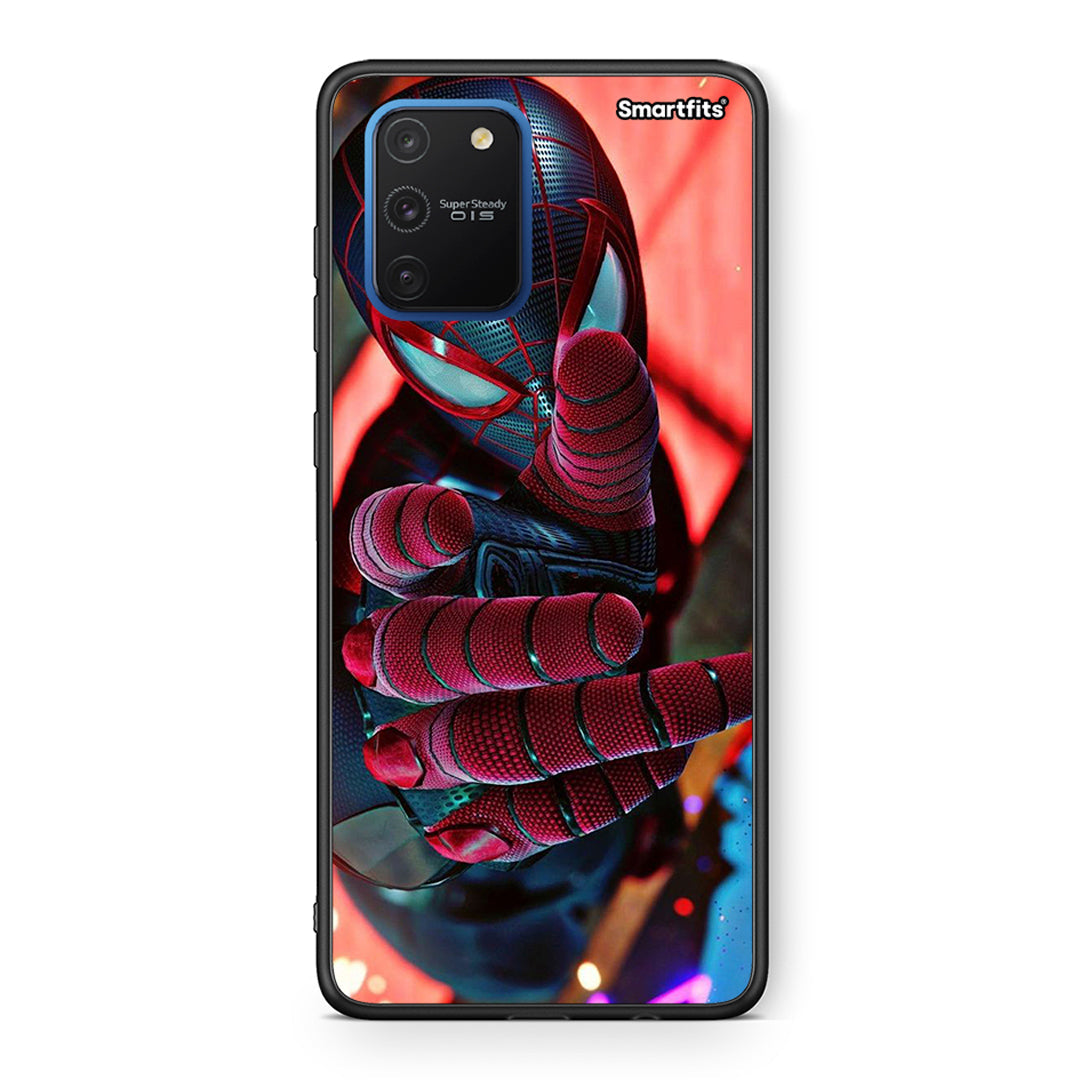 Samsung Galaxy S10 Lite Spider Hand Θήκη από τη Smartfits με σχέδιο στο πίσω μέρος και μαύρο περίβλημα | Smartphone case with colorful back and black bezels by Smartfits