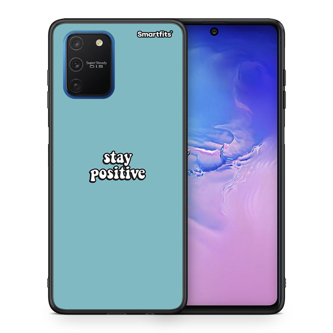 Θήκη Samsung Galaxy S10 Lite Positive Text από τη Smartfits με σχέδιο στο πίσω μέρος και μαύρο περίβλημα | Samsung Galaxy S10 Lite Positive Text case with colorful back and black bezels