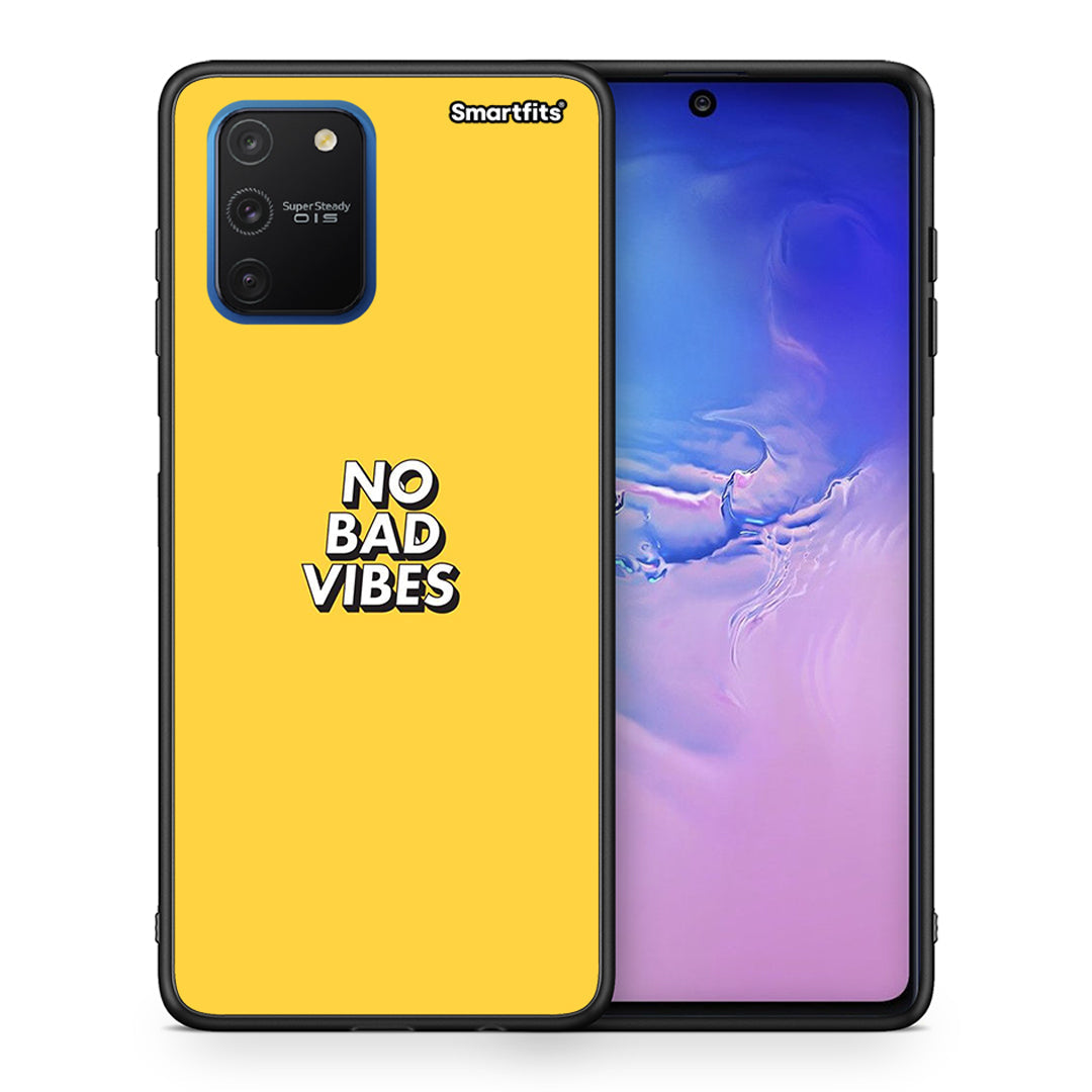 Θήκη Samsung Galaxy S10 Lite Vibes Text από τη Smartfits με σχέδιο στο πίσω μέρος και μαύρο περίβλημα | Samsung Galaxy S10 Lite Vibes Text case with colorful back and black bezels