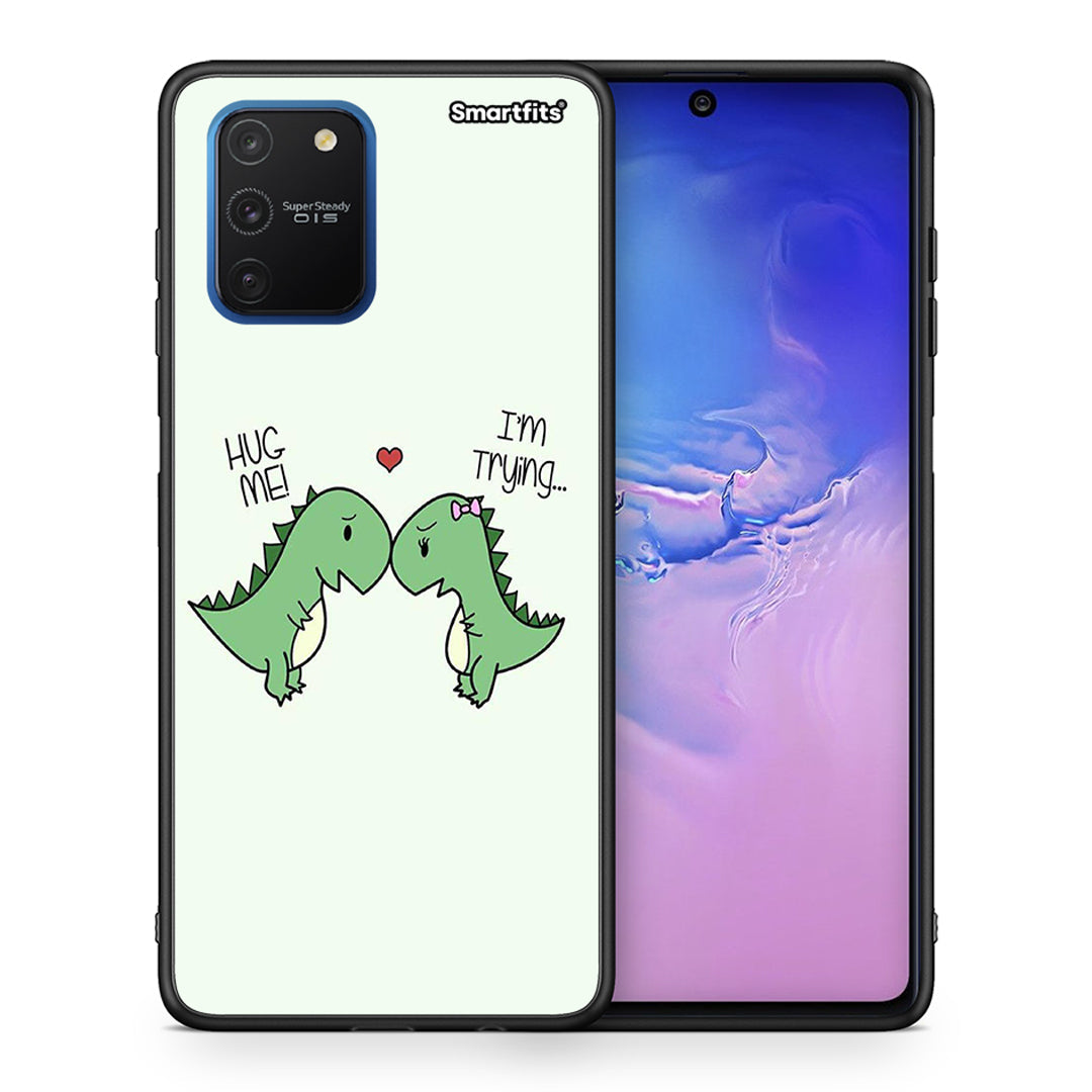 Θήκη Samsung Galaxy S10 Lite Rex Valentine από τη Smartfits με σχέδιο στο πίσω μέρος και μαύρο περίβλημα | Samsung Galaxy S10 Lite Rex Valentine case with colorful back and black bezels