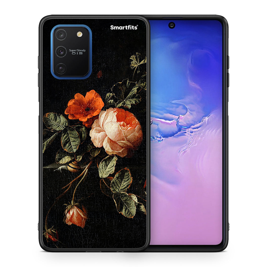 Θήκη Samsung Galaxy S10 Lite Vintage Roses από τη Smartfits με σχέδιο στο πίσω μέρος και μαύρο περίβλημα | Samsung Galaxy S10 Lite Vintage Roses case with colorful back and black bezels