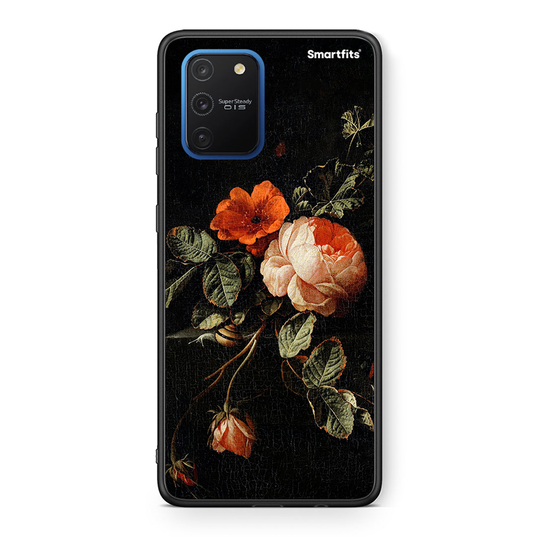 Samsung Galaxy S10 Lite Vintage Roses θήκη από τη Smartfits με σχέδιο στο πίσω μέρος και μαύρο περίβλημα | Smartphone case with colorful back and black bezels by Smartfits