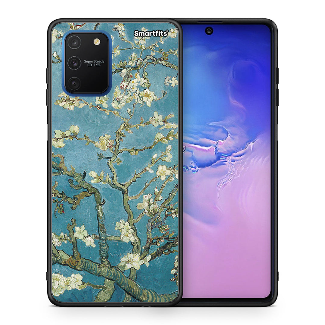 Θήκη Samsung Galaxy S10 Lite White Blossoms από τη Smartfits με σχέδιο στο πίσω μέρος και μαύρο περίβλημα | Samsung Galaxy S10 Lite White Blossoms case with colorful back and black bezels