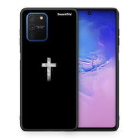 Thumbnail for Θήκη Samsung Galaxy S10 Lite White Cross από τη Smartfits με σχέδιο στο πίσω μέρος και μαύρο περίβλημα | Samsung Galaxy S10 Lite White Cross case with colorful back and black bezels