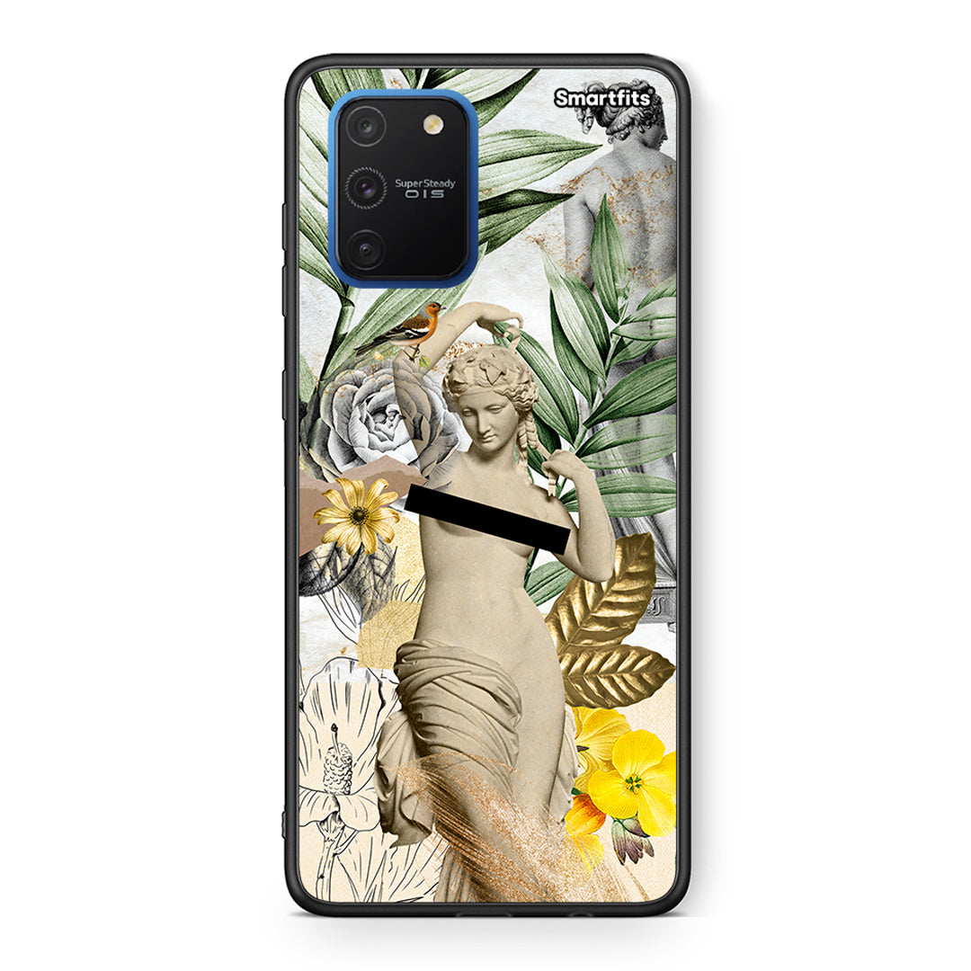 Samsung Galaxy S10 Lite Woman Statue θήκη από τη Smartfits με σχέδιο στο πίσω μέρος και μαύρο περίβλημα | Smartphone case with colorful back and black bezels by Smartfits